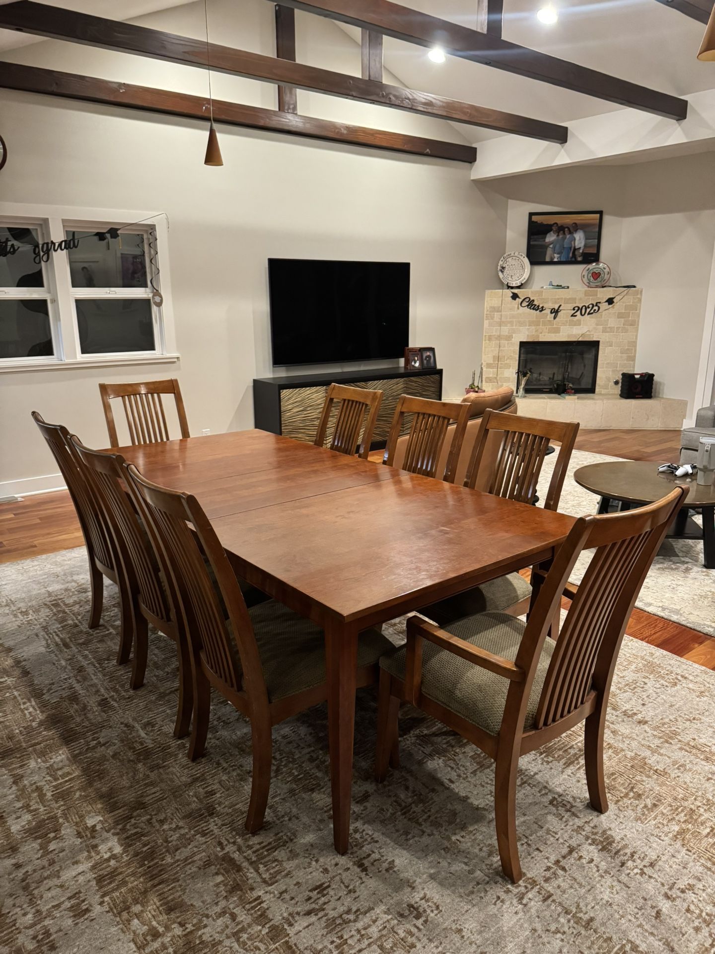 Ethan Allen Dining Table And Chairs Used, 8 Chairs