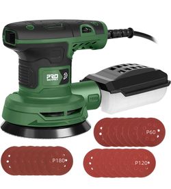 Prostormer 5” Random Orbital Sander Kit – Variable Speed, 21 Sandpapers