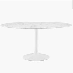 60" Round Marble Dining Table
