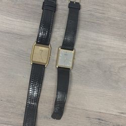 2 Vintage Seiko Watches – Cartier Strap - Classic Style for Collectors