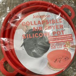 Air Fryer Silicone Liners - Reusable & Foldable Round Airfryer Oven Silicon Basket Instant Pot Liner 8.5 Inch For 5.3QT or Bigger