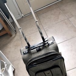 London Fog Carry On Suitcase Herringbone ManChester Expandable suitcase