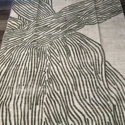 5 x 7 Green modern washable anti-slip Rug