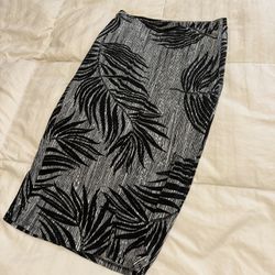 Palm Tree Midi Skirt