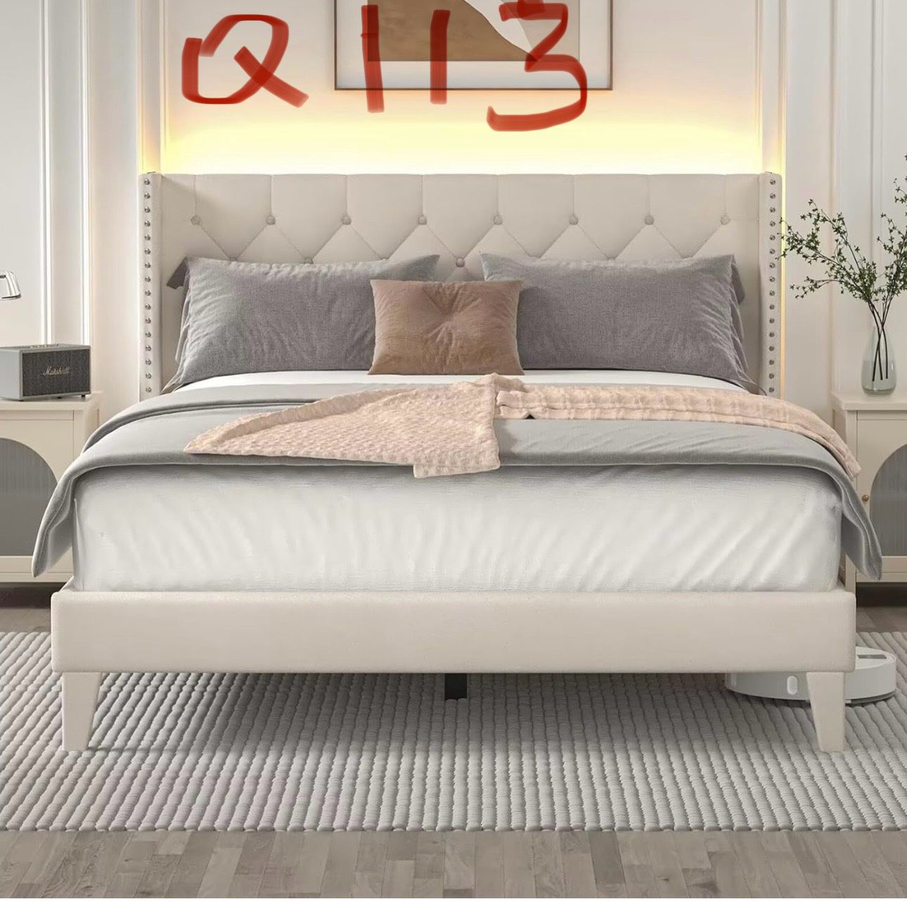 Q113 queen size bed frame 