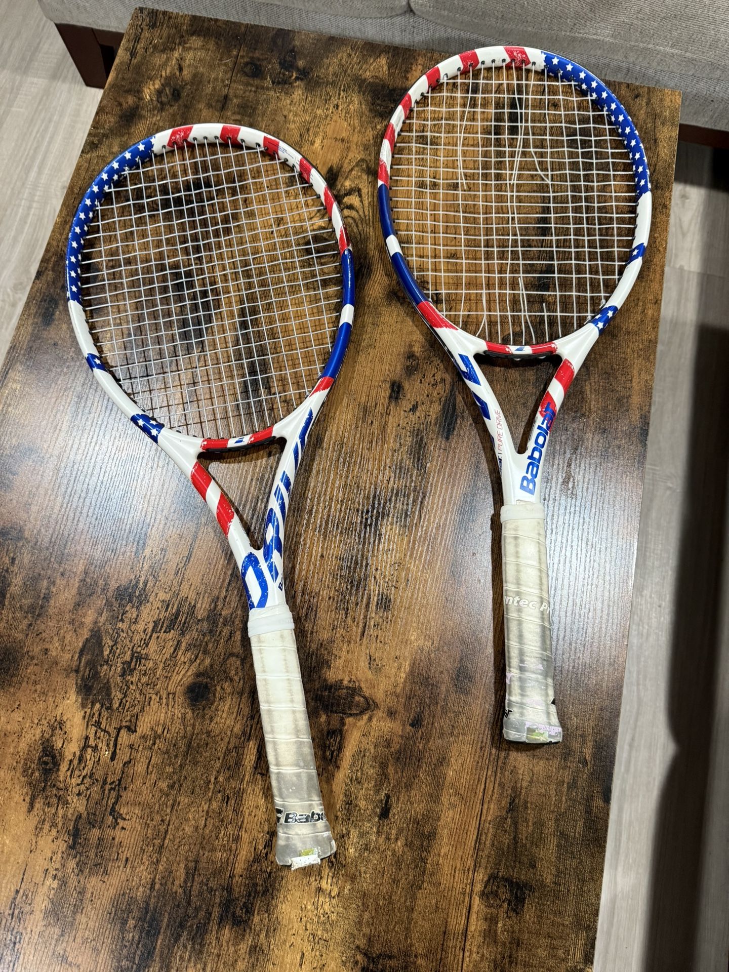 2 Babolat Pure Drive Tennis Rackets