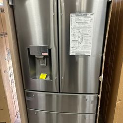 LG stainless steel French door fridge 4 doors new with 1 year warranty