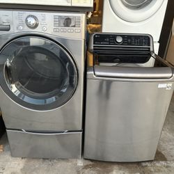 Lg Top Load Mega Capacity Washer And Gas Dryer