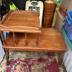 Vintage Mid Century Step End Table / Side Table 