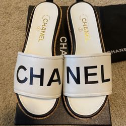Chanel Lambskin Slides / Sandal (New)