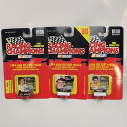 Racing Champions Nascar 1:44 Scale Die Cast 1996 97 Lot Of 3