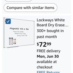 Dry Erase Magnetic White Board 