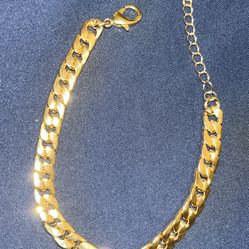 1 Left! Cuban Bracelet 18k Gold Plated 