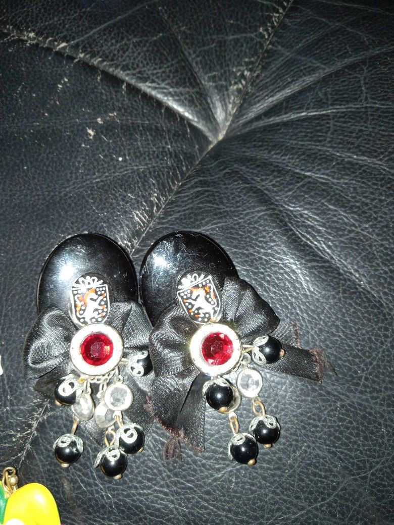 Black And Red Earrings 