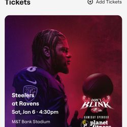 Ravens vs Steelers tickets lower level