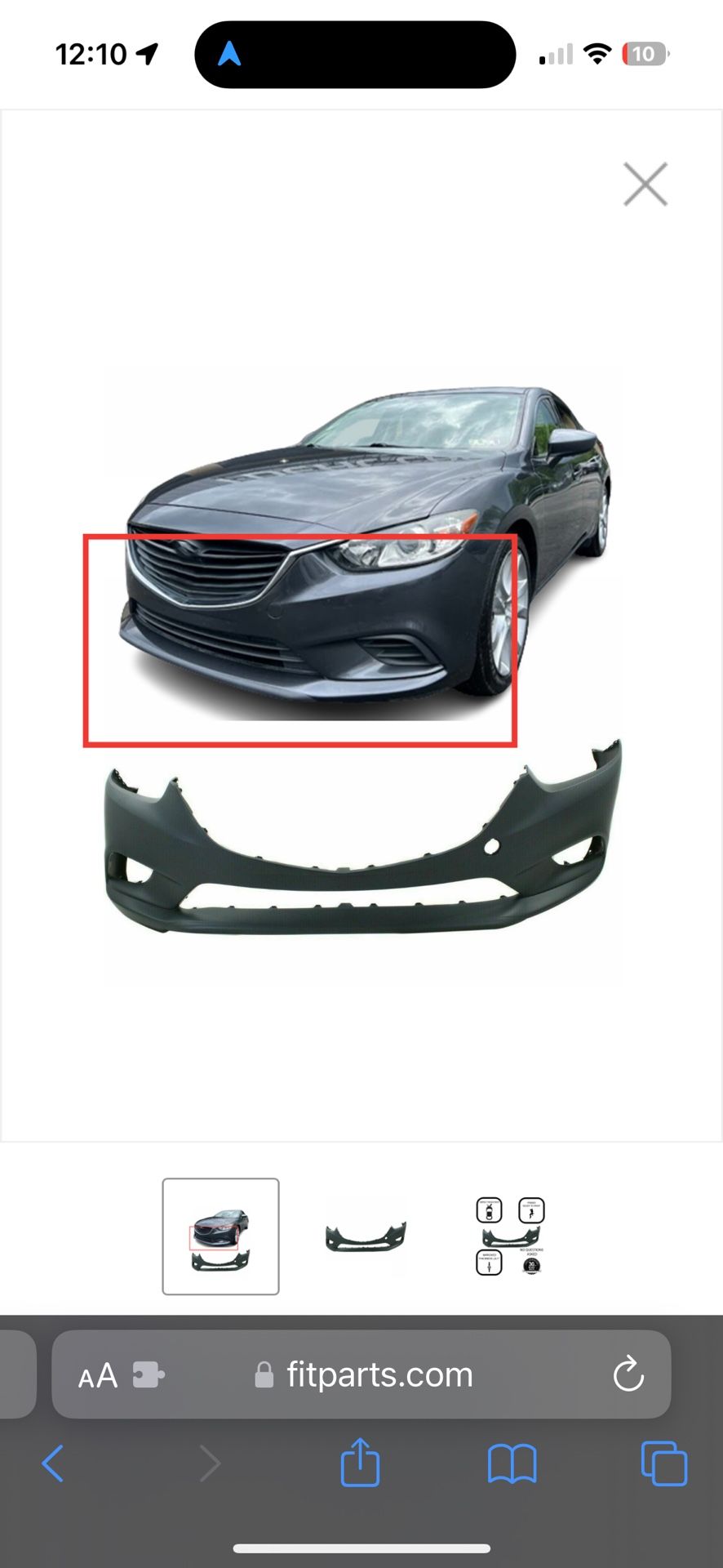Bumper For A 2016 Mazda 6
