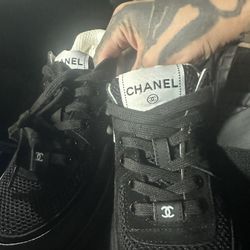 Sneakers - Mesh, suede calfskin & grained calfskin, black & white