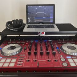Pioneer DDJ-SX2-RED Limited Edition - With Case, Adjustable Stand, Headphone