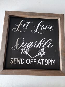 Sparkler Wedding Sendoff Sign Or Chalkboard  Thumbnail