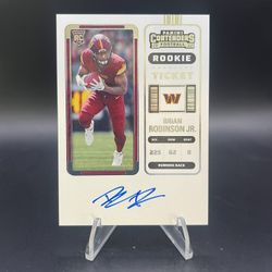 Brian Robinson Jr. 2022 Panini Contenders Football Rookie Ticket Auto RC