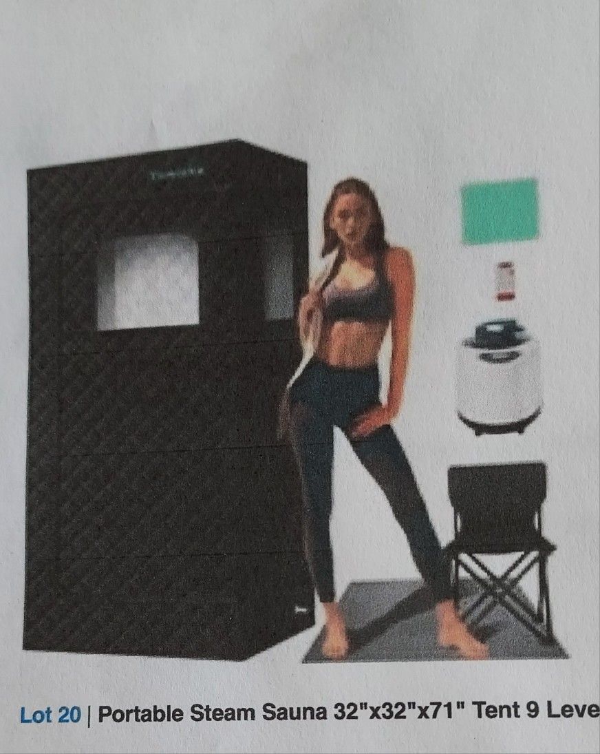 Portable Steam Sauna 32x32x71, Temp 9 Levels