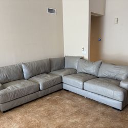 Gray sectional couch + love seat