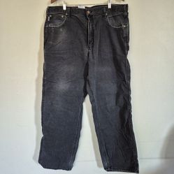 Carhartt Mens Carpenter Dark Wash Work Pants 40 X 32