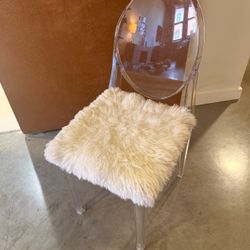 Ghost Chair With Sheepskin Pad