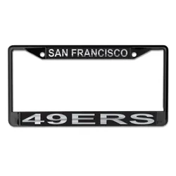 49ers black license plate frame