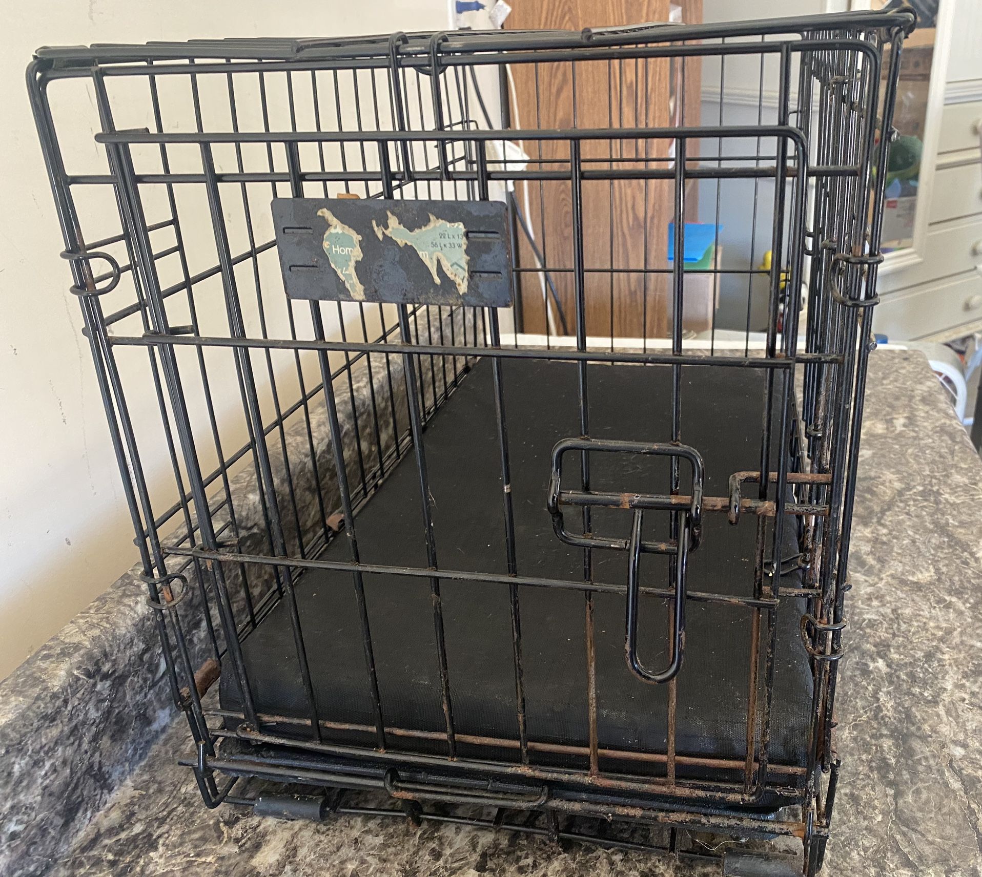 Small Dog Crate With Double Doors.