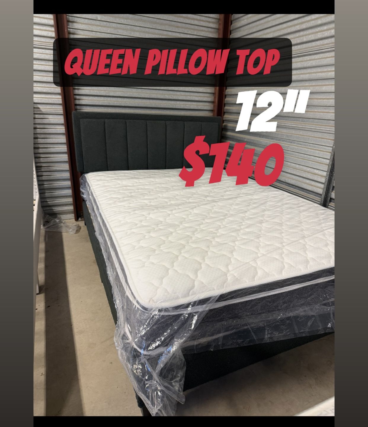 Queen Pillow Top Mattress / Read Description