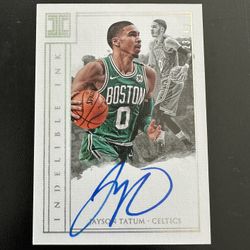 2017 Jayson Tatum Rookie Impeccable Indelible Ink On Card Auto 23/49