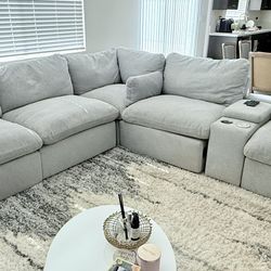 Large Grey Sectional Couch