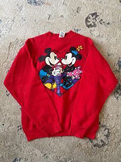 Vintage Mickey & Minnie Mouse Crewneck Sweatshirt