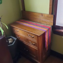 Vintage Commode/ Cabinet With Mirror 