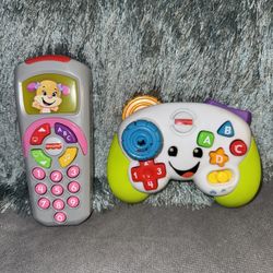 Fisher Price Laugh & Learn Video Game Controller Sis Puppy Remote Light Sounds