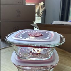 Set De 2 Resipientes De Cristal Fantasia De 1 Taza Princess House 