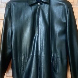 Black Leather Brooks Brothers  Jacket
