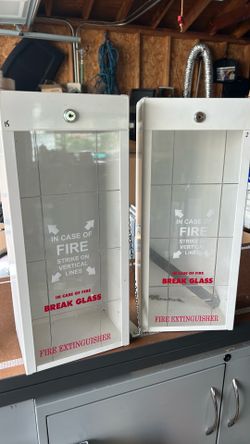 Fire extinguisher box