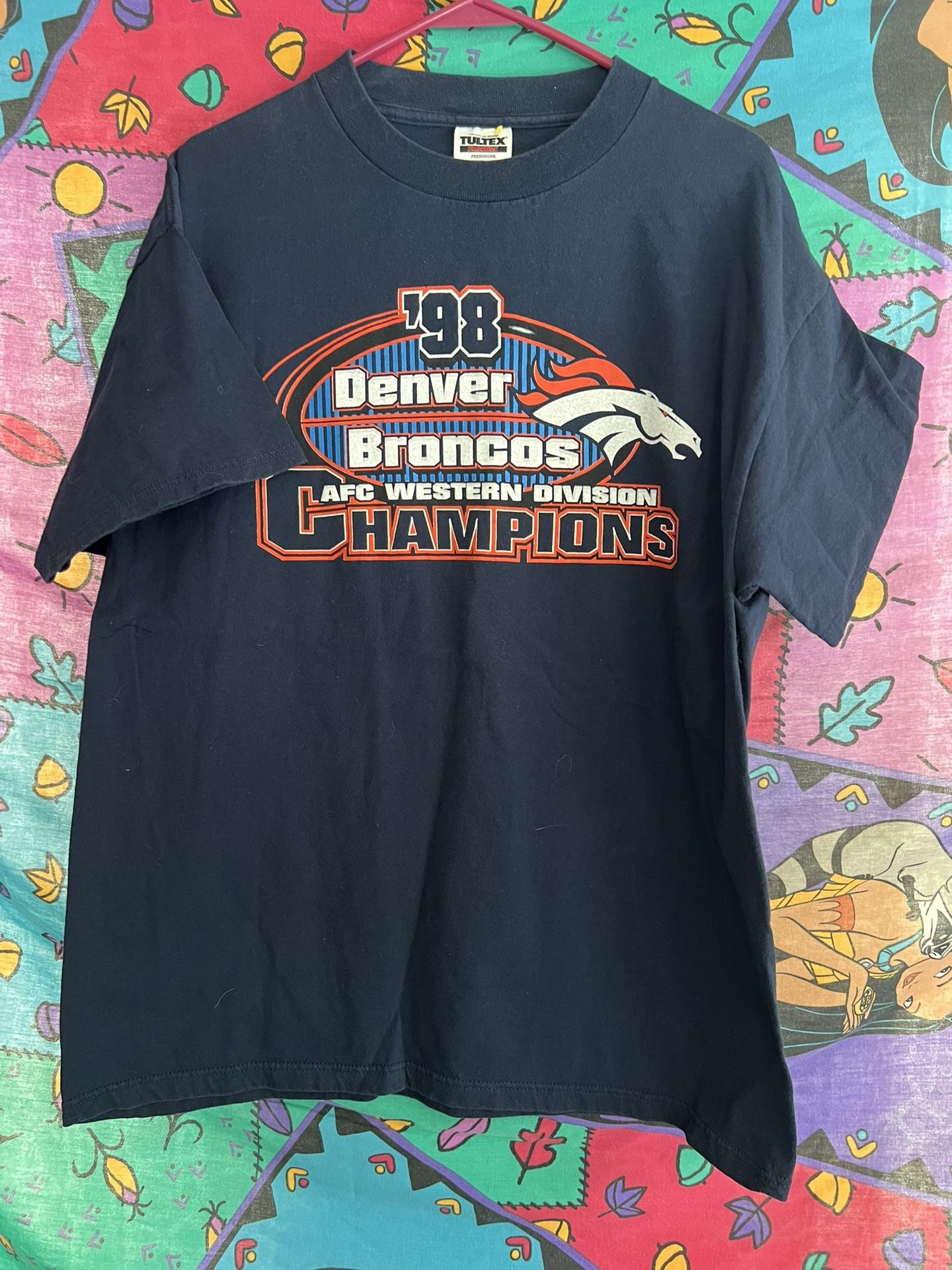 1998 denver broncos t shirt size XL