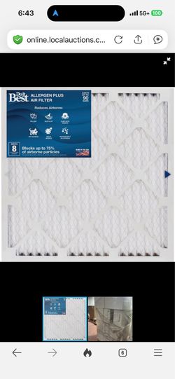 Case of 12 Do it Best Allergen Plus air filters 18”x18”
