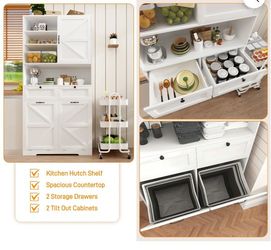 Tall Storage Cabinet With Hampers 