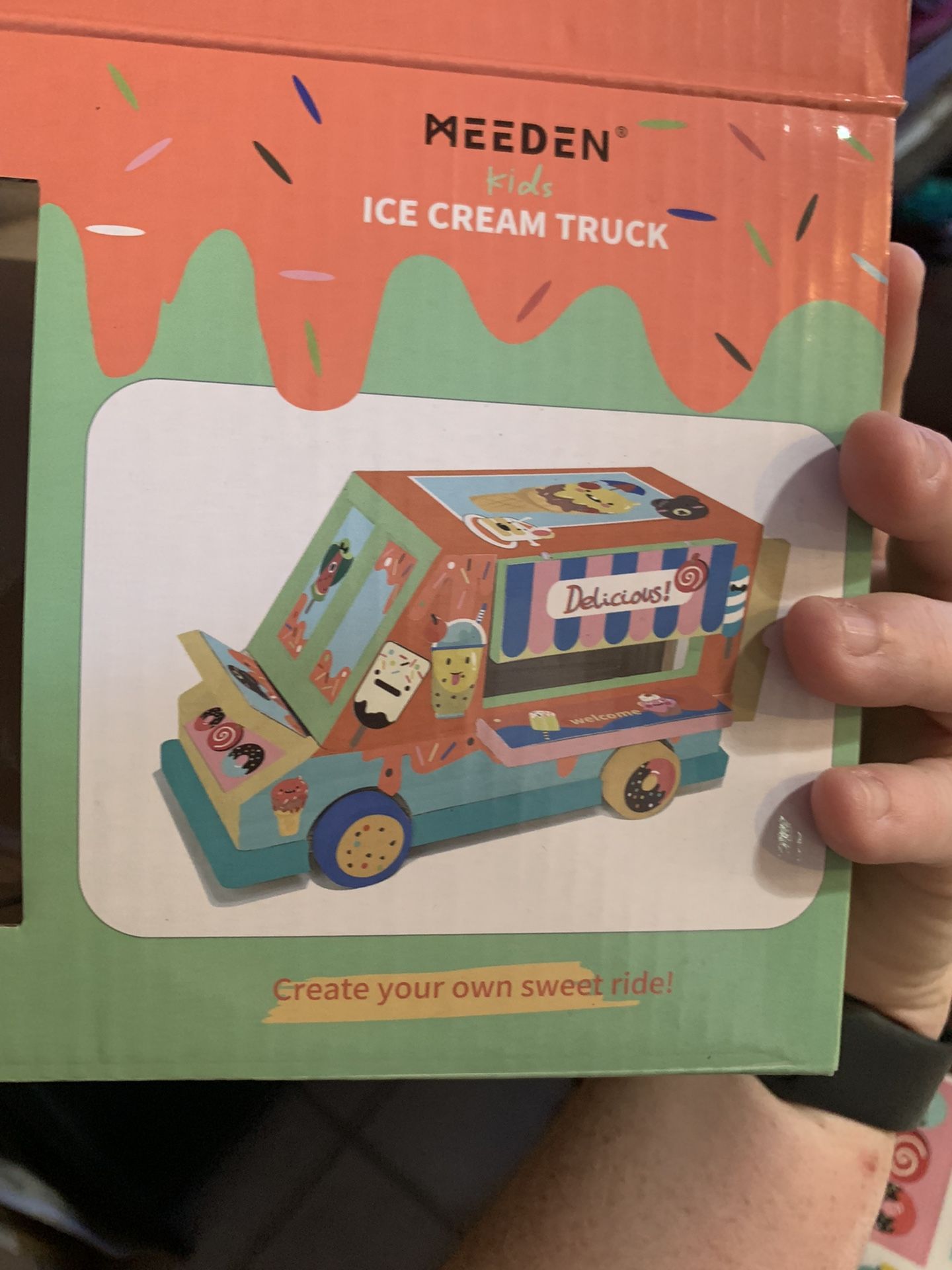 Wooden decorate your own ice cream truck