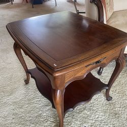 French Country Antique Pair Of Side Tables 