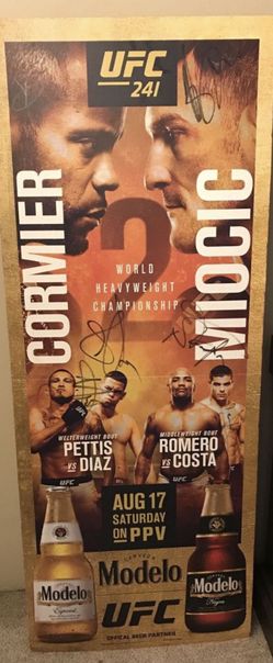 Signed Ufc Fight Poster Board
