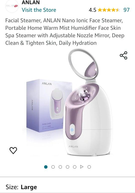 Nano Ionic Face Steamer/Warm Mist Humidifier