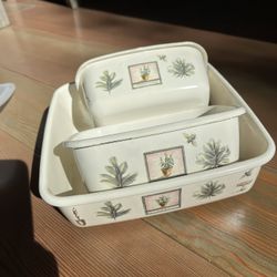 Pfaltzgraff “Naturewood” Metal Storage Containers