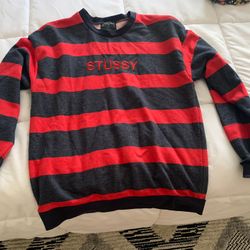 Stripe Stussy Crewneck NWOT