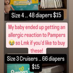 Size 4 pampers swaddlers available. Size 3 SOLD