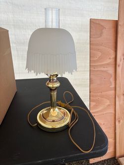 Lamp with plastic shade